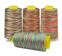 4Pcs Fil à Coudre en Polyester pour Machines de Couture et de Quilting, Bobines de Fil pour Machine, Fil Surjeteuse, Bobine Fil Couture pour la Couture, le Matelasser, le Patchwork, le Surjeter