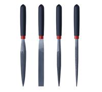 4PCS FLAT Hand Metal Fichier Pour L'acier Avec Des Fichiers De Manche Ergonomiques Outil Pour Les Fichiers À Aiguille Roulement Roulement En Bois Et En Pierre