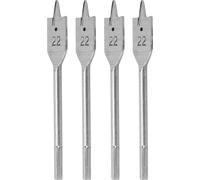 4Pcs Flat Wood Drill Bit Set High Carbon Steel Spade Boring Woodworking Tools 22mm (Jeu de mèches plates pour le bois)