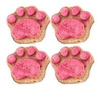 4PCS Friandises pour Chats en Forme De Patte, Friandise Chat Biscuits Le Nettoyage Buccal, 5gx4PCS, Friandises Sèches Naturelles, 2 Saveurs Au Choix