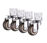 4Pcs Furniture Casters Wheels Soft Swivel Caster Quite Roller Wheels for Trolley Crib Bed Wheels Household Casters(No Brake,1 inch)