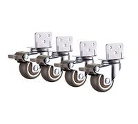 4Pcs Furniture Casters Wheels Soft Swivel Caster Quite Roller Wheels for Trolley Crib Bed Wheels Household Casters(With Brake,1 inch)