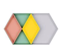 4pcs Géométrique Plateau De Rangement Bureau Stockage Diamant Plateau De Rangement Bijoux Et Cosmétique Plateau De Rangement Assiette De Fruits