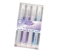 4pcs GLITIPER HETRIGHLUGHER CHIPELLED TIP Marker Pen 4 Mm Ligne Large Pour Le Dessin De Codage Couleur Scrapbooking Calendrier Journal Art Marker Pen