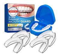 4Pcs Gouttiere Dentaire Bruxisme,2 Tailles Bruxisme Protège Grincements De Dents,Orthese Anti Ronflement Efficace,Protege Dent Bruxisme,Protecteurs Buccaux,Améliore La Qualité Du Sommeil