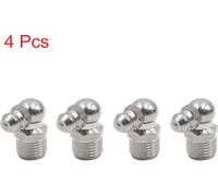 4pcs Graisseur M10x1 Coudé 90° Raccord Graisseur Acier Inox Embout pour Voiture