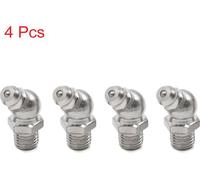 4pcs Graisseur M8x1 Coudé 45° Raccord Graisseur Acier Inox Embout pour Voiture