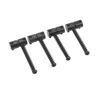 4PCS Guitar Bridge Saddles, Metal Electric Guitar Bridge Replacement, 4 String Bass Pressure Saddles Black - Haute Résistance, Finition Brillante, Installation Facile Pour Guitar