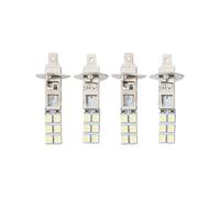 4PCs H1 LED 6000K Pure White Headlight High Low Beam Fog Light SMD Bulbs