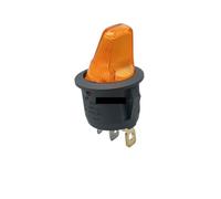 4pcs Handle circular boat shaped switch Handle 3-pin 2-speed boat shaped switch 20MM with light switch 12V/220V KCD1 NWPNLXEA(Gelb,12V)