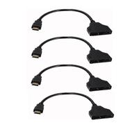 4pcs HDMI-compatible Cable Splitter 1080P 2 Dual Port Splitter 1 In 2 Out Cable Adapter for LCD Monitor/HDTV/DVD HDMI-compatible Splitter