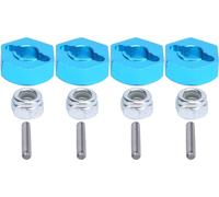 4pcs hex kombinierter Aluminiumlegierung blau RC Splined Wheel Hubs mit Anti -Schlupf -Nutternstifte für Fernbedienungsauto -Upgrade