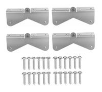 4pcs Hinges de vers vers le bas Hinge en acier inoxydable Hinge de gouttière avec vis Installation bricolage facile sur n'importe quel rectangle taille ou descente carré