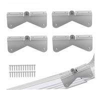 4pcs Hinges de vers vers le bas Hinge en acier inoxydable Hinge de gouttière avec vis Installation bricolage facile sur n'importe quelle taille rectangle ou charnière décline carrée, gouttière