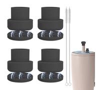 4pcs Housses de Paille Magnétiques pour Brümate Era et Resa 40/30oz Gobelets, Bouchon de Paille Magnétique en Silicone avec Brosses pour Brumate (Noir)