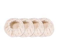 4pcs Housses en Tissu pour Pot de Démarrage au Levain, Coton Élastique Couvercle en Tissu Réutilisable Non Blanchies Housse de Bol à Levain pour Bouche de Pot de 8 à 10cm