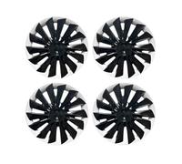 4PCS HubCap Performance Replacemen Hub Cap Full Rim Cover Wheel Caps Accessoires compatibles avec Tesla Model Y 19 Pouces Pièces de Roue 2023(Bright Black White)