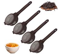 4pcs Infuseur de café réutilisable Infuseur de thé à mailles fins avec haut pivotant facile et manche pour le thé en vrac/café/herbes/épices