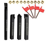 4PCs inserts indexables tour tournage ensemble d'outils de coupe avec 10 inserts S12M-SCLCR09 SCLCR1212H09 SCLCL1212H09 SCMCN1212H09