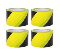 4PCS Jaune Attention Bande En Vrac PE Vent et Pluie Multifonctionnel Construction Avertissement Bande De Sécurité