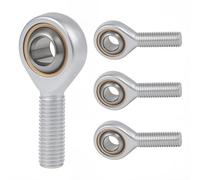 4Pcs Joint Mâle Filetage Embout Roulement à Rotule Filetage Extérieur Joint Extrémité de Tige Filetage Performance Embout à Rotule (M14)