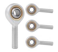 4Pcs Joint Mâle Filetage Embout Roulement à Rotule Filetage Extérieur Joint Extrémité de Tige Filetage Performance Embout à Rotule (M8)