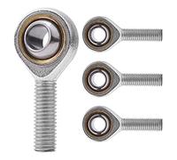 4Pcs Joint Mâle Filetage Embout Roulement à Rotule Filetage Extérieur Joint Extrémité de Tige Filetage Performance Embout à Rotule (M12)