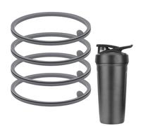 4pcs Joints de Rechange pour Blenderbottle Strada Flip Shaker Cup Bouteille d'Eau en Acier Inoxydable, Accessoires de Rondelle en Silicone pour Blenderbottle Strada Shaker 24oz & 28oz (Gris)