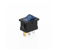 4Pcs KCD1 On-Off 3Pin Car Rocker Switchs 220V Red Yellow Green Blue Button NWPNLXEA(Blau)