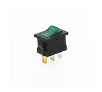4Pcs KCD1 On-Off 3Pin Car Rocker Switchs 220V Red Yellow Green Blue Button NWPNLXEA(Green)