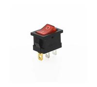 4Pcs KCD1 On-Off 3Pin Car Rocker Switchs 220V Red Yellow Green Blue Button NWPNLXEA(Rot)