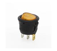 4Pcs KCD1 ON/OFF Round Rocker Switch LED illuminated Car Dashboard Van 12V NWPNLXEA(Gelb)
