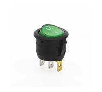 4Pcs KCD1 ON/OFF Round Rocker Switch LED illuminated Car Dashboard Van 12V NWPNLXEA(Green)