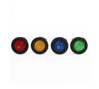 4Pcs KCD1 ON/OFF Round Rocker Switch LED illuminated Car Dashboard Van 12V NWPNLXEA(Mixed 4Pcs)