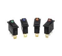 4Pcs KCD3 Rocker Switch ON-OFF 2 Position 3 Pin Electrical equipment With Dot Light Power Switch 16A 250VAC/ 20A 125VAC NWPNLXEA(Mixed 4Pcs)