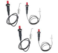 4pcs Kit d'Allumage Piézoélectrique à Bouton-Poussoir pour Propane, avec Électrode en Céramique et Long Fil pour Four Cheminée Barbecue à Gaz Poêle