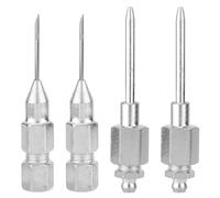 4pcs Kit de Buse d'Aiguille pour Pistolet à Graisse, 2 Distributeurs d'Aiguilles Pistolet Graisse 2 Aiguilles d'Injecteur Graisse Buse Pistolet Graisse pour Filetages NPT de 0,3 cm