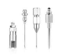 4pcs Kit de Buses à Aiguille pour Pistolet à Graisse, Raccord Graissage Pointe Aiguille Adaptateur Graisse 90 Degrés Distributeur Aiguille Étroite Aiguille Injecteur Graisse pour Espace Étroit