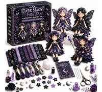 4Pcs Kit de couture de patchwork de fée et de fleur, collection de fée faite à la main avec du tissu prédécoupé et des instructions, kit de bricolage de poupée en tissu ailé pour débutants, cadeau de