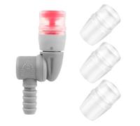 4pcs Kit de Remplacement de Valve de Morsure, Accessoires d'Embout Buccal en Silicone Comprend 1 Connecteur de Buse et 3 Buses Transparentes Compatibles avec Camelbak Packs d'Hydratation