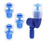 4pcs Kit Remplacement de Valve de Morsure, Remplacement d'Embout Buccal en Silicone Comprenant 1 Connecteur de Buse et 3 Buses à Noyau Bleu pour Poche d'Hydratation Compatible avec Camelbak