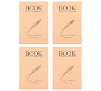 4pcs Kraft Paper Sketchbook, Tamp de croquis épaissis avec motif de plumes, cahier de dessin artistique peint à la main pour la prise de notes
