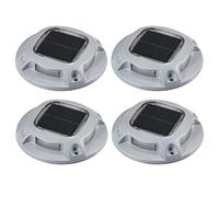 4PCS Lampe d allée solaire 8LEDs IP68 avec batterie 600mAh lumière commutable de patio et rue