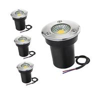 4PCS Lampe Jardin Enterré - 3W Spot Encastrable LED Exterieur, Lumières De Puits À LED 12V-24V, Lumières De Sol Étanches IP67, Éclairage Encastré / Éclairage De Jardin Lumières De Paysage ( Color : Ne