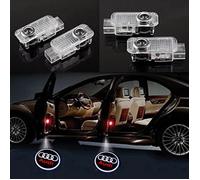 4pcs LED voiture bienvenue courtoisie de lumière LED voiture projecteur laser Logo Esprit Light Shadow Pour Audi Logo Puissan