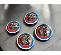4pcs Logo Bmw 48mm Centre De Roue Cache Moyeu Jante Emblème noir blanc jantes Insigne