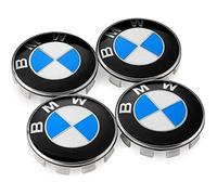 4pcs Logo Bmw 68mm Centre De Roue Cache Moyeu Jante Emblème Bleu Blancjantes Insigne