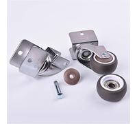 4Pcs/Lot 1.5" 2'' Ball Bearing Universal TPE Castor Caster Wheels Splint U Mount 20 22 25mm Brake Bed Trolly Chair(No Brake,2inch Panel22mm)
