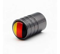 4pcs / lot Allemagne Drapeau Voiture Moto Moto Pneus Roue Valve Caps Couvre Jante Pour Pneus Car Styling Couverture Tige Accessoires Décoration (Black)