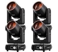 4PCS Luce a Teste Mobili Beam da 295W, Messa a Fuoco Elettronica 14+1 Modelli 13+1 Colori Effetto di Atomizzazione a 48 Prismi perPalco Club DJ Matrimonio Festa Natale